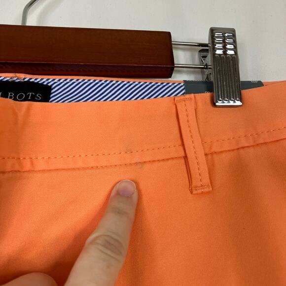 Talbots | Orange Relaxed Chino Relaxed Leg Ankle Length Pants Womens 12 Petite - Picture 7 of 9